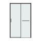Душевая дверь Grossman Style 100.K33.05.100.21.00 (1000х1950) чёрный матовый, стекло прозрачное, раздвижная