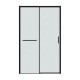 Душевая дверь Grossman Style 100.K33.05.100.21.02 (1000х1950) чёрный матовый, стекло шиншилла, раздвижная