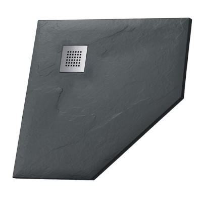 Душевой поддон Grossman Strong GR-S2100100D (100х100) из искусственного камня, трапеция, графит Душевой поддон Grossman Strong GR-S2100100D (100х100) из искусственного камня, трапеция, графит