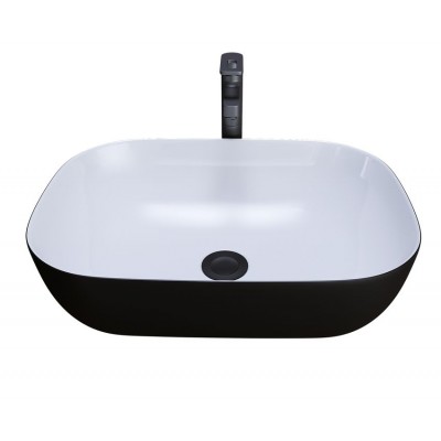 Раковина накладная Grossman GR-4041BW (460х320х140) чёрная, белая внутри Раковина накладная Grossman GR-4041BW (460х320х140) чёрная, белая внутри