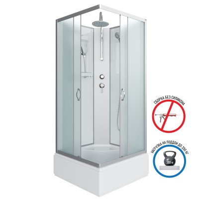 Душевая кабина Niagara Classic NG-1108-14BKT 90х90 средний поддон Душевая кабина Niagara Classic NG-1108-14BKT 90х90 средний поддон