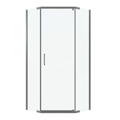 Душевое ограждение Niagara Nova NG-6305-14GR (90х90х195) трапеция, графит сатиновый, дверь распашная, стекло прозрачное Душевое ограждение Niagara Nova NG-6305-14GR (90х90х195) трапеция, графит сатиновый, дверь распашная, стекло прозрачное