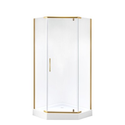 Душевое ограждение NG-6405-08 Gold (900x900x1900) Душевое ограждение NG-6405-08 Gold (900x900x1900)
