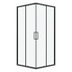 Душевое ограждение Niagara Nova NG-6809-14BL (1000х1000х1950) квадрат, черный матовый, двери раздвижные, стекло прозрачное