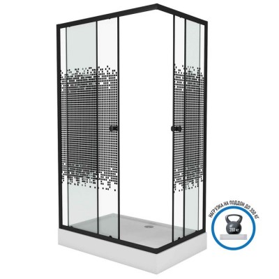 Душевой уголок Niagara NG-1012-14QBLACK (1200x800x2030) с поддоном Душевой уголок Niagara NG-1012-14QBLACK (1200x800x2030) с поддоном
