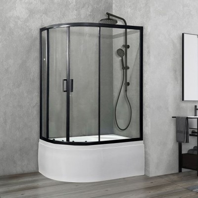 Душевой уголок Royal Bath RB 8120BK-T-BP (прозрачное) правый Душевой уголок Royal Bath RB 8120BK-T-BP (прозрачное) правый