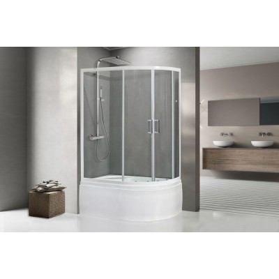 Душевой уголок Royal Bath RB 8120BK-T (прозрачное) левый Душевой уголок Royal Bath RB 8120BK-T (прозрачное) левый