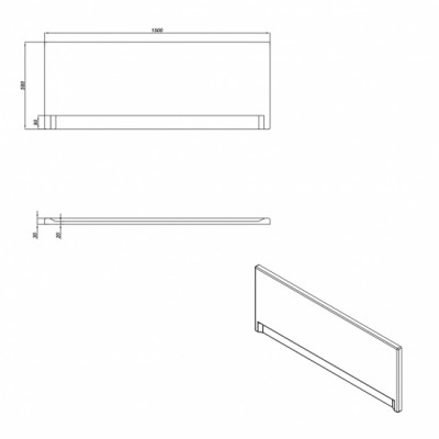 Панель д/ванны фронтальная UNIVERSAL TYPE1 150